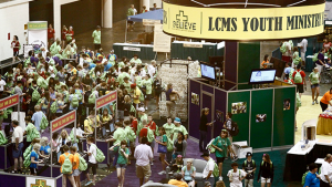 Since 1980, thoughts of LCMS youth have completed the Youth Poll located at the 'Youth Booth' at the Gathering. Photo from the 2010 Gathering, We Believe, in New Orleans, LA.