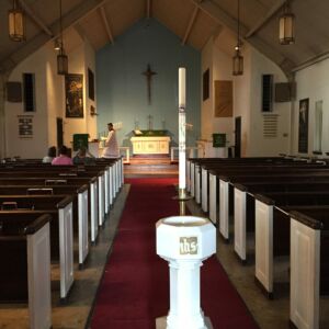 The sanctuary at Shepherd of the City Lutheran Church