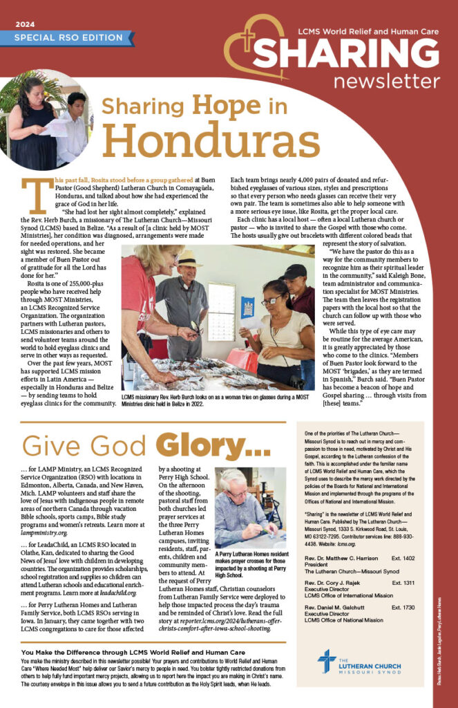 Recognized Service Organizations of The Lutheran Church—Missouri Synod are fostering the mission and ministry of the church through their work in Latin America and Florida.
