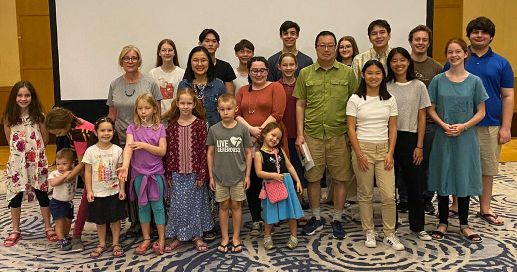 An LCMS Short-Term Mission team from Good Shepherd Lutheran Church in Roanoke, Va., is pictured with the children and teens they served during a trip to Asia in late 2023 and early 2024. (Rev. Dr. Stephen Oliver)