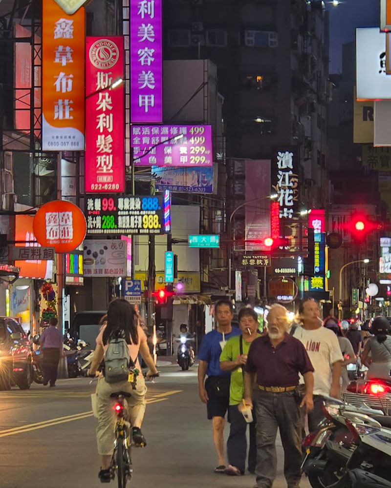 Residents walk through Hsinchu City, Taiwan, in July 2024. (Myles Williams)