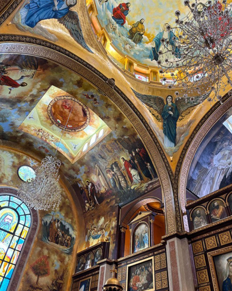 How many Bible stories can you spot? Our tour guide’s favorite painting is that of Jesus raising Lazurus from the dead. (Rebekah Janssen)