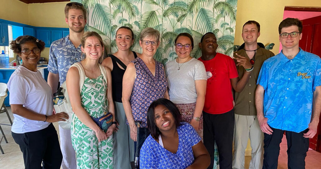LCMS Short-Term Mission team members from St. Paul's Lutheran Church in Oconomowoc, Wis., met with some of the residents of a group home in the Dominican Republic. (Photo courtesy of Dana Stigdon.)
